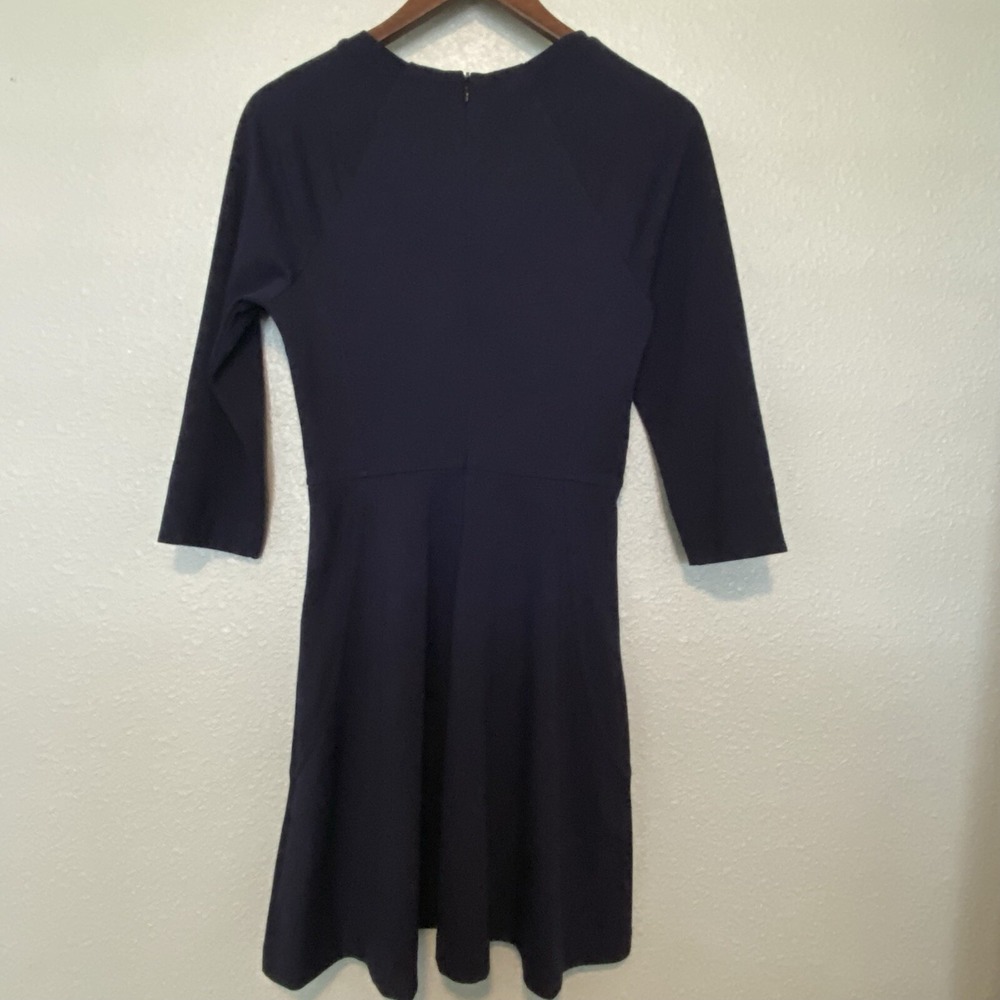Daisy Fuentes Small Indigo Mood Fitted Dress With Flared Skirt